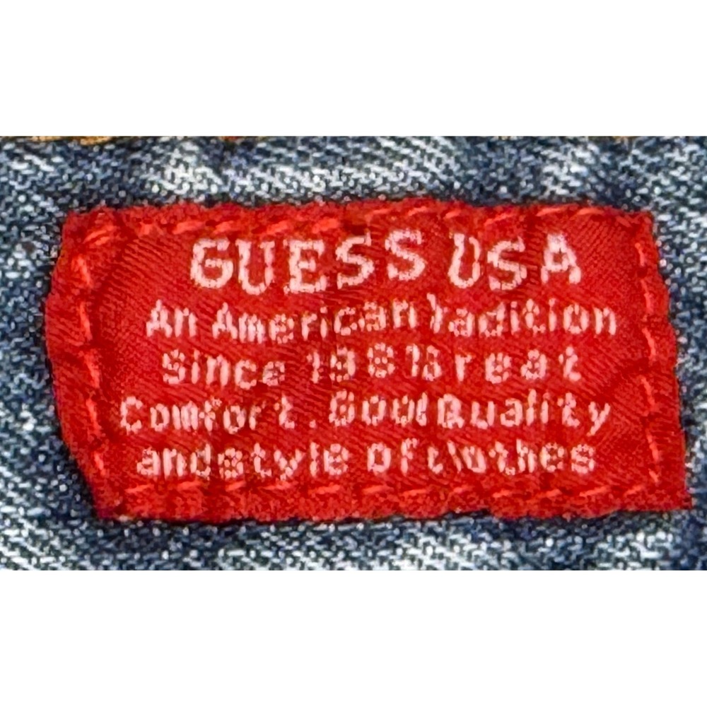 Guess‎ USA Vtg Women's Distressed & Bedazzled Bootcut Denim Jeans Size 29 - Picture 3 of 12